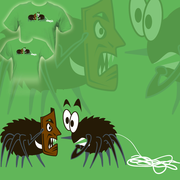 scared spider